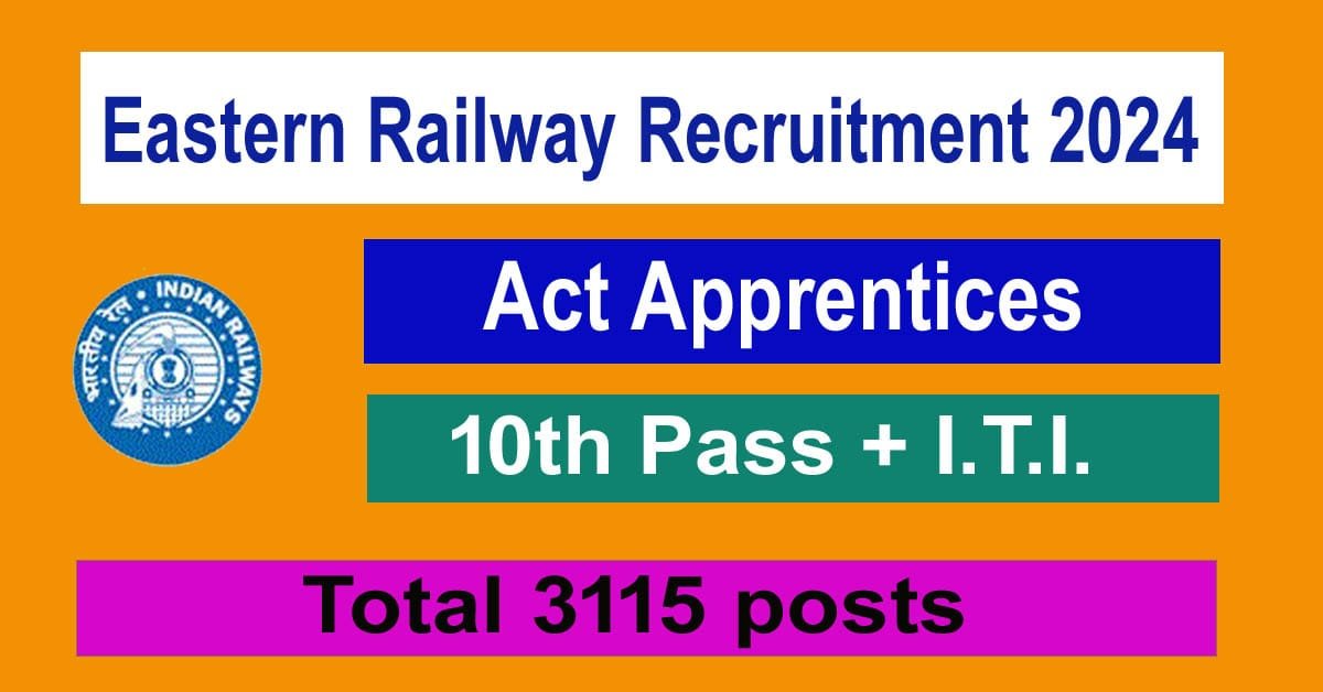 Read more about the article Eastern Railway Recruitment 2024: Apply for 3115 Act Apprentice Positions