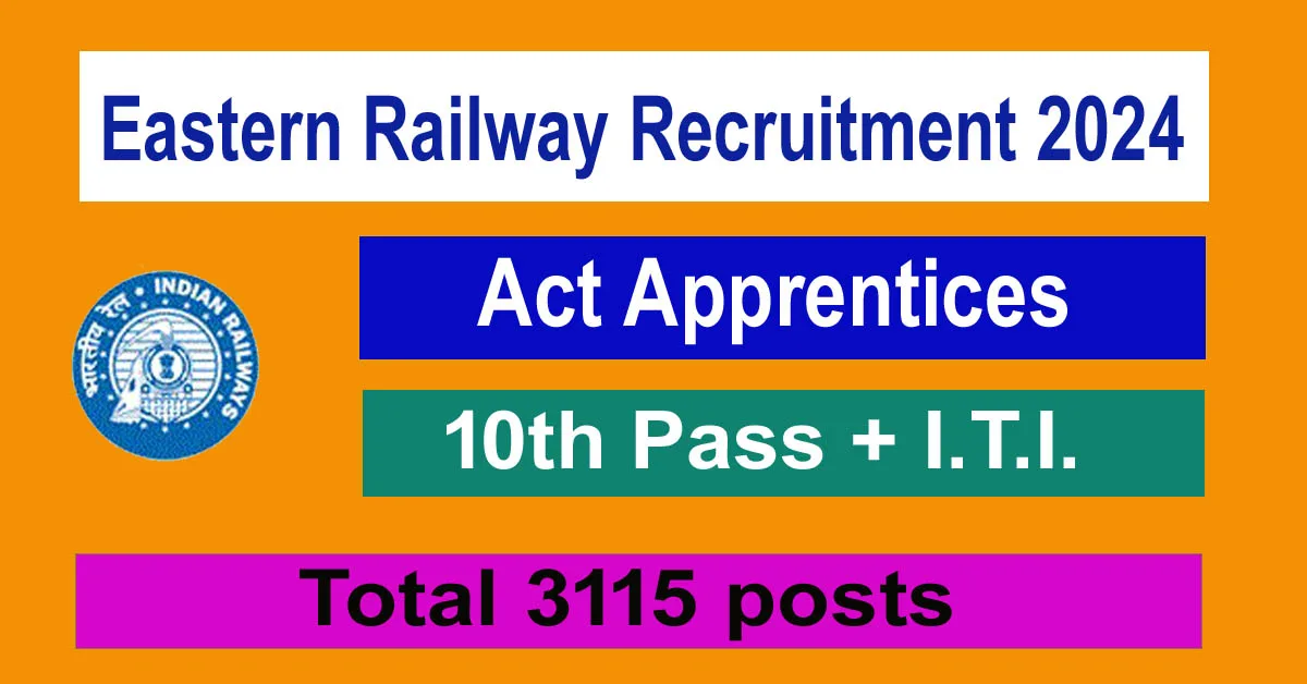 Read more about the article Eastern Railway Recruitment 2024: Apply for 3115 Act Apprentice Positions