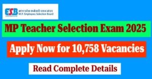 MP Teacher Selection Exam 2025