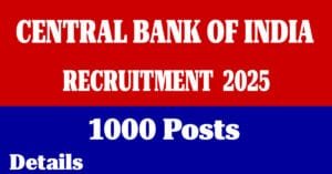 Central Bank of India Credit Officer Recruitment 2025