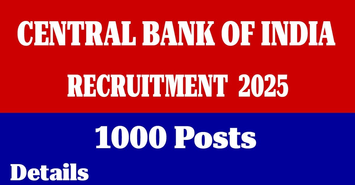 Read more about the article Central Bank of India Credit Officer Recruitment 2025 – Apply Now!