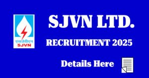 SJVN Executive Trainee Recruitment 2025 for 114 Vacancies