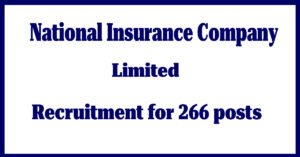 NICL Recruitment 2025 for 266 Vacancies