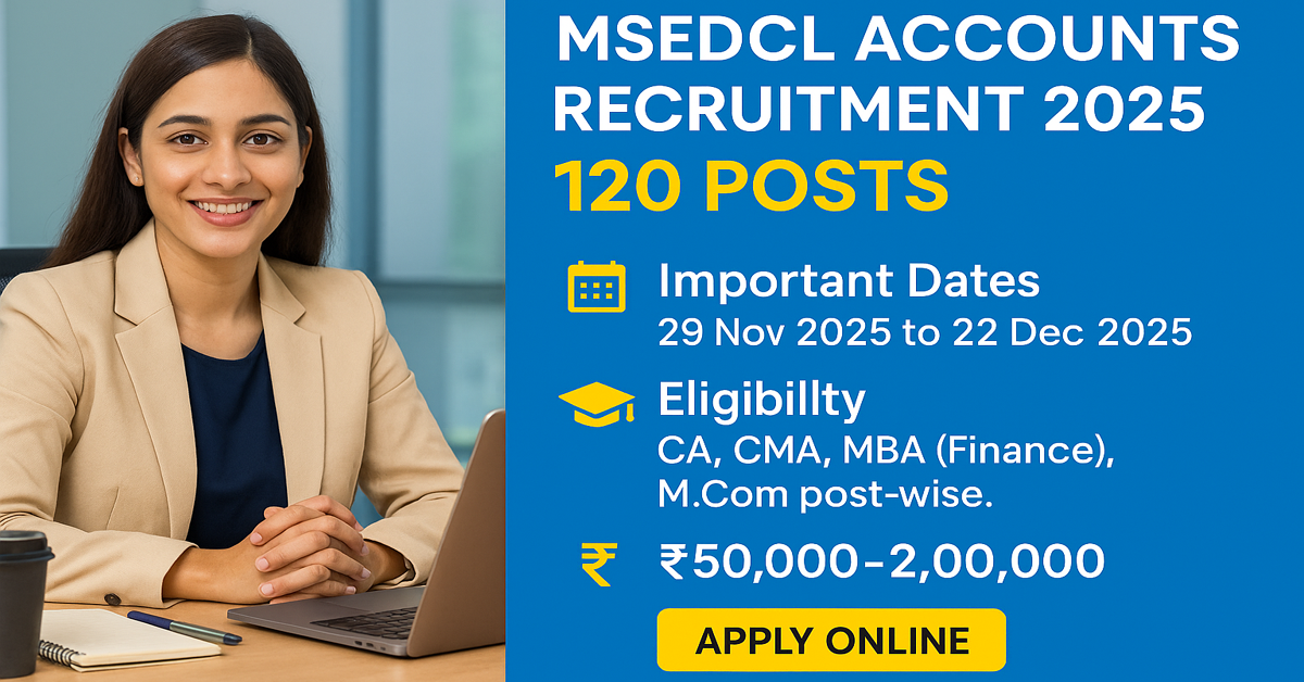 Read more about the article MSEDCL Accounts Recruitment 2025 – Apply Online for 120 Posts