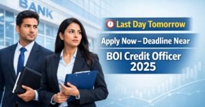 Bank of India Credit Officer Recruitment 2025 last day tomorrow apply online