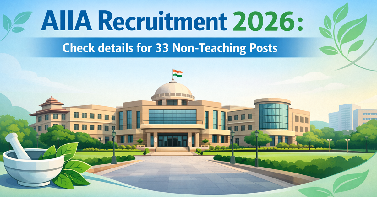 AIIA Recruitment 2026 featured image for 33 non teaching government job vacancies