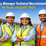 NHAI Deputy Manager Technical Recruitment 2026 featured image showing civil engineers at national highway project site