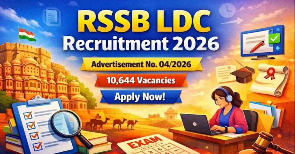 RSSB LDC Recruitment 2026 RSSB LDC Recruitment 2026 featured image showing clerical exam preparation and online application theme