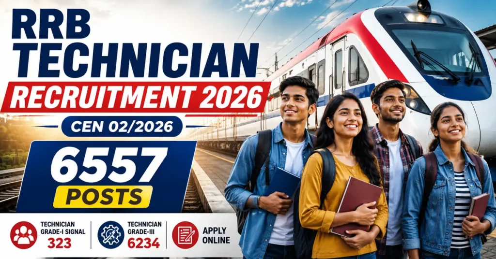 RRB Technician Recruitment 2026 Featured Image 6557 Technician Posts RRB Technician Recruitment 2026